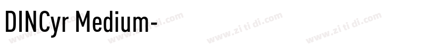 DINCyr Medium字体转换